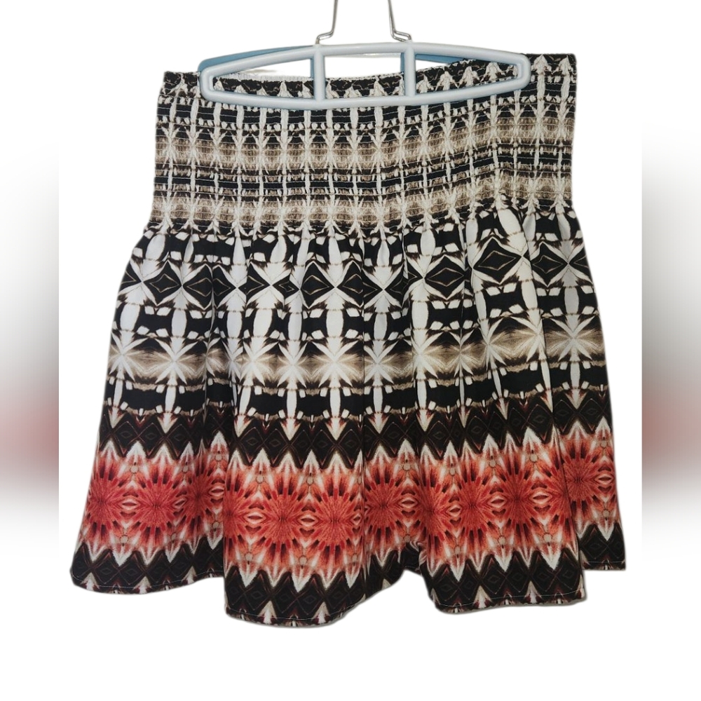 White House Black Market Flowy Silky Mini Skirt Elastic Waist. Size S